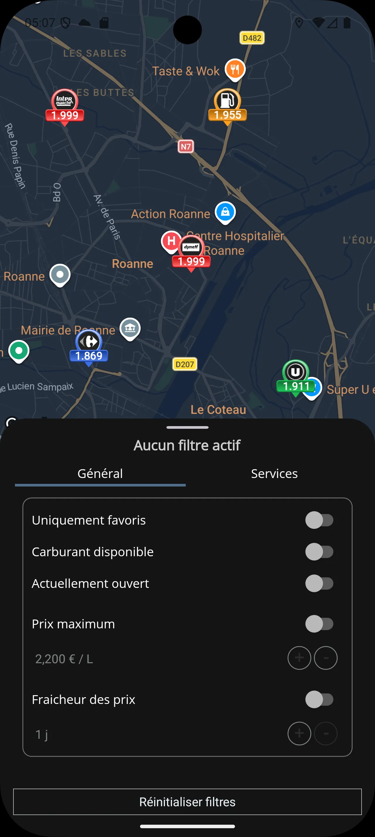 Filtres avancés de recherche.